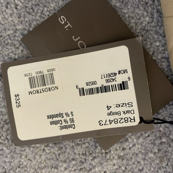 St John Sport Women’s 4 Khaki Wide Leg Pants NWT Flawed Bleach Spots Hong Kong - Picture 9 of 16